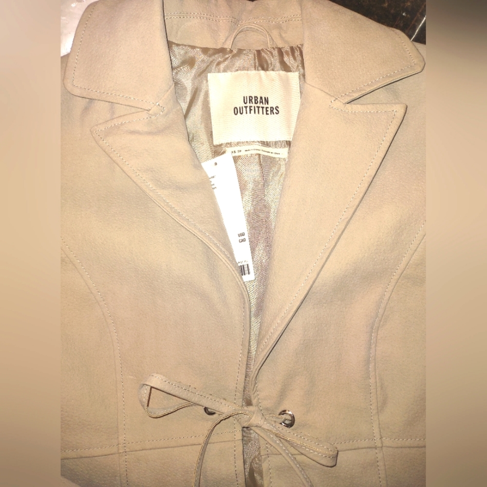 Faux Suede Tie-Front Jacket - Picture 5 of 5